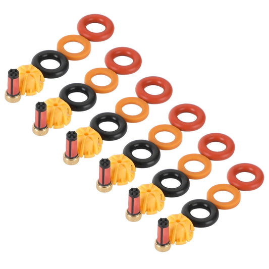 1995 BMW M3 6 set Fuel Injectors Repair Seal Kit 0280150415 13641730060 13641730080 62429 FJ292