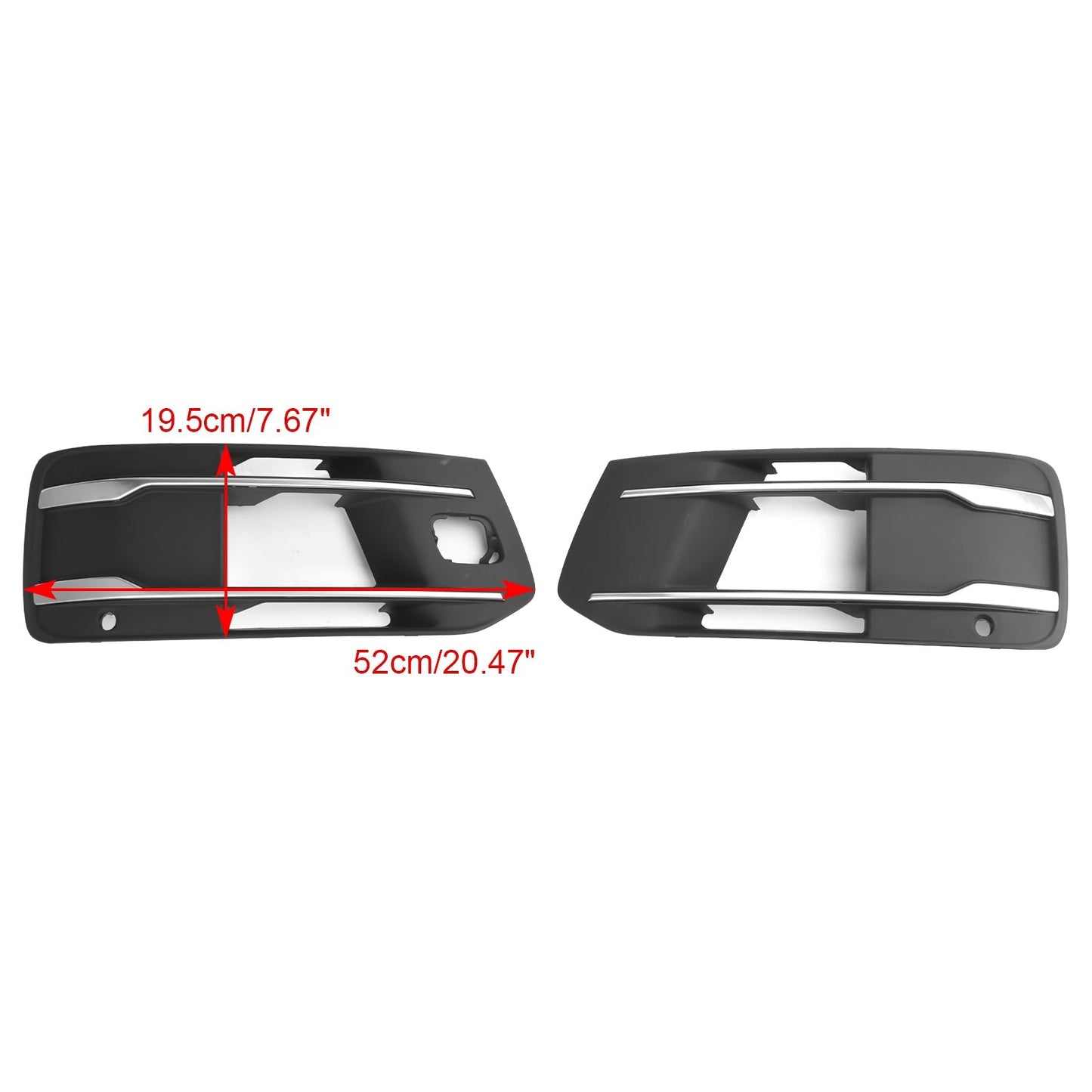 2016-2019 Audi Q7 Standard Version Front Bumper Cover Fog Light Grille Bezel Insert Grill