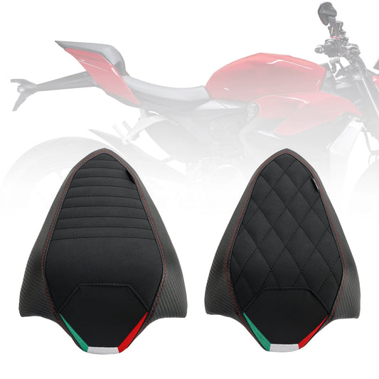 Coussin de siège arrière plat en polyuréthane pour passager, compatible avec DU Streetfighter V2 2022-2023, grille en carbone