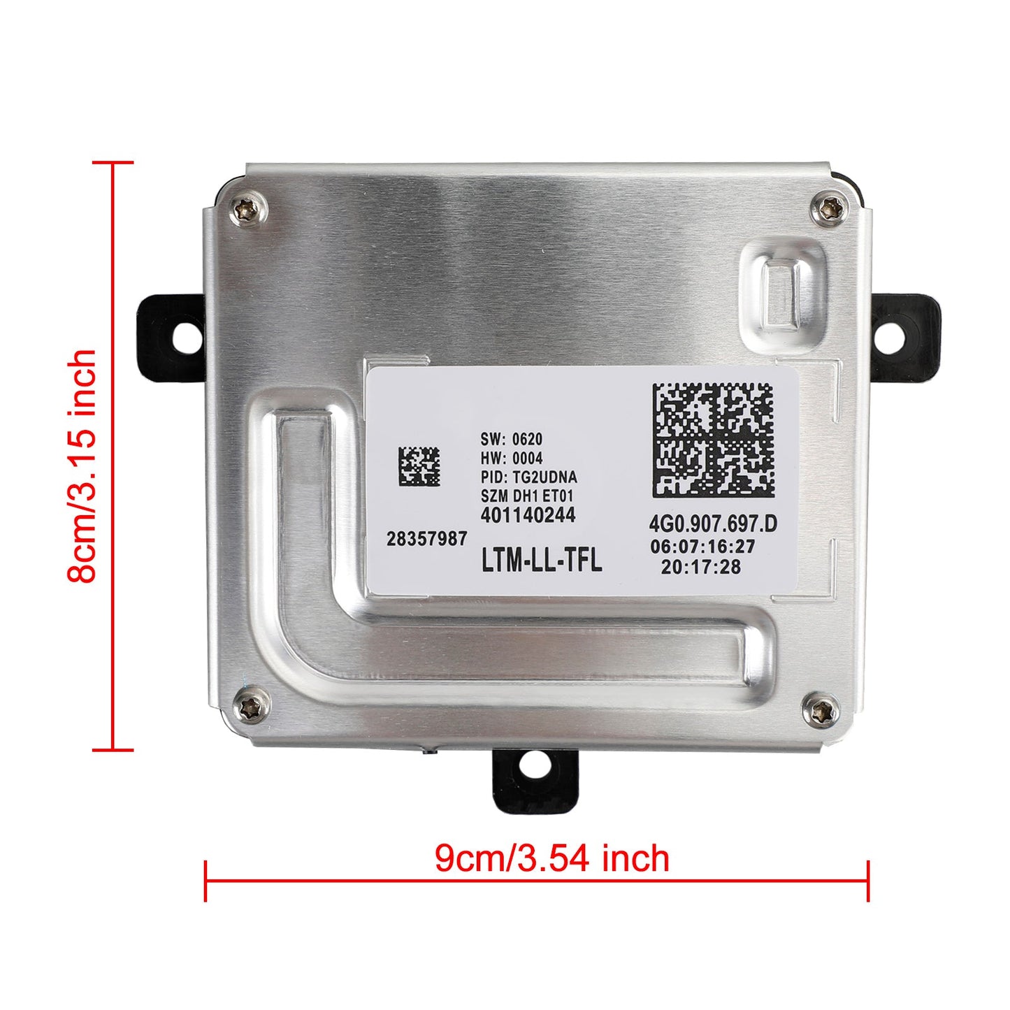 Module de feux de jour à LED pour VW CC 20013-2016, unité de commande de phares 4G0907697D