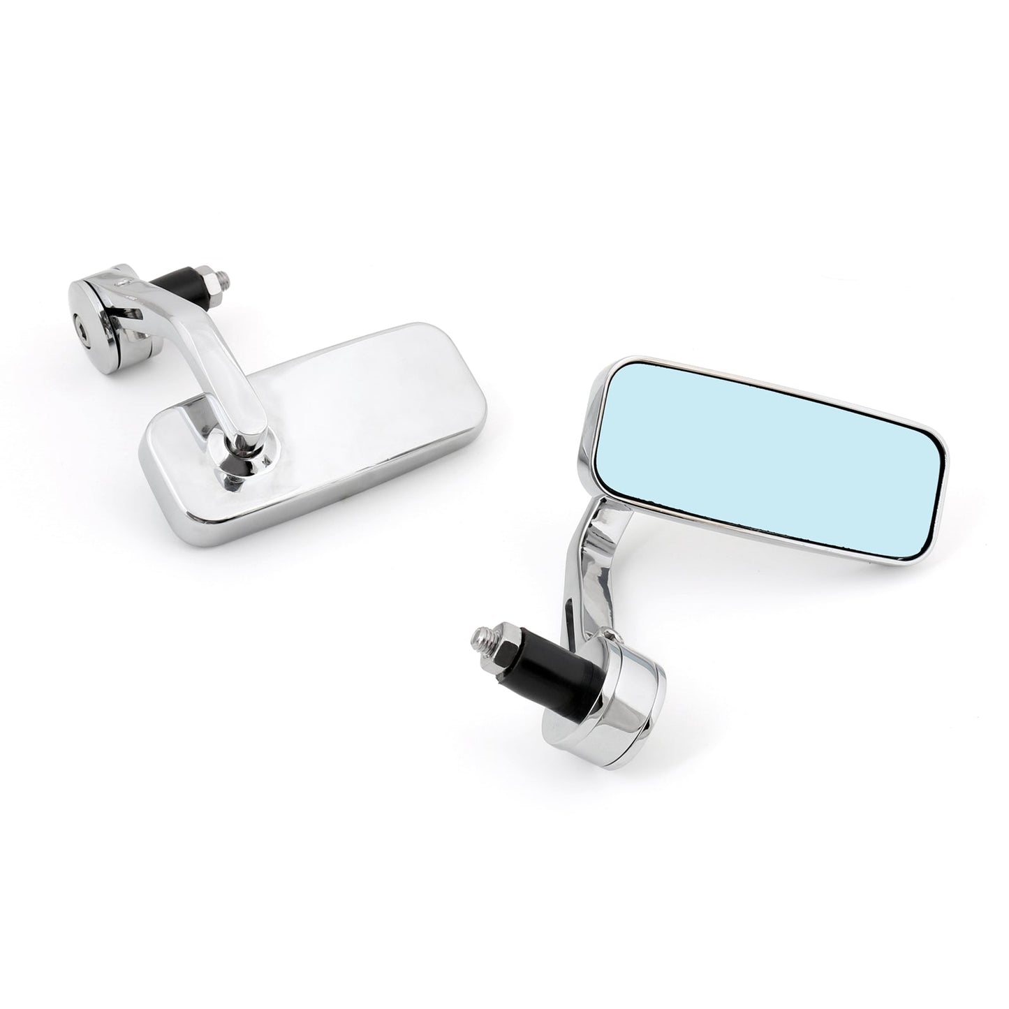 Rétroviseur universel chromé pour guidon de moto de 22,2 cm (7/8 po) et 2,5 cm (1 po).