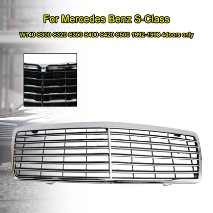 1992-1998 Mercedes Benz S-Class W140 S300 S320 S350 S400 S420 S500 4doors Front Bumper Grill  Chrome Grille