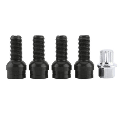 Beetle 8D0601139F 006 Steel Wheel Bolt & Lock Lug Nut Set With Key