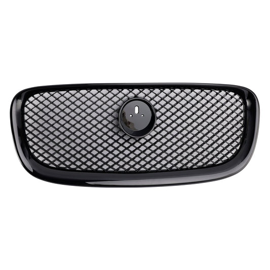 2012-2015 Jaguar XF XF-R Style Front Bumper Grill Grille Gloss Black