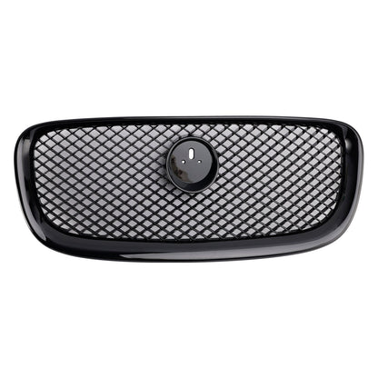 XF-R Style Front Bumper Grill Grille Fit Jaguar XF 2012-2015 Gloss Black