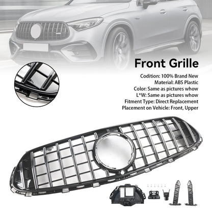 Mercedes Benz GLC-Class X254 AMG-Line GLC220/300/400/43 2022-2024 Front Bumper Grill Chrome GTR Style Grille