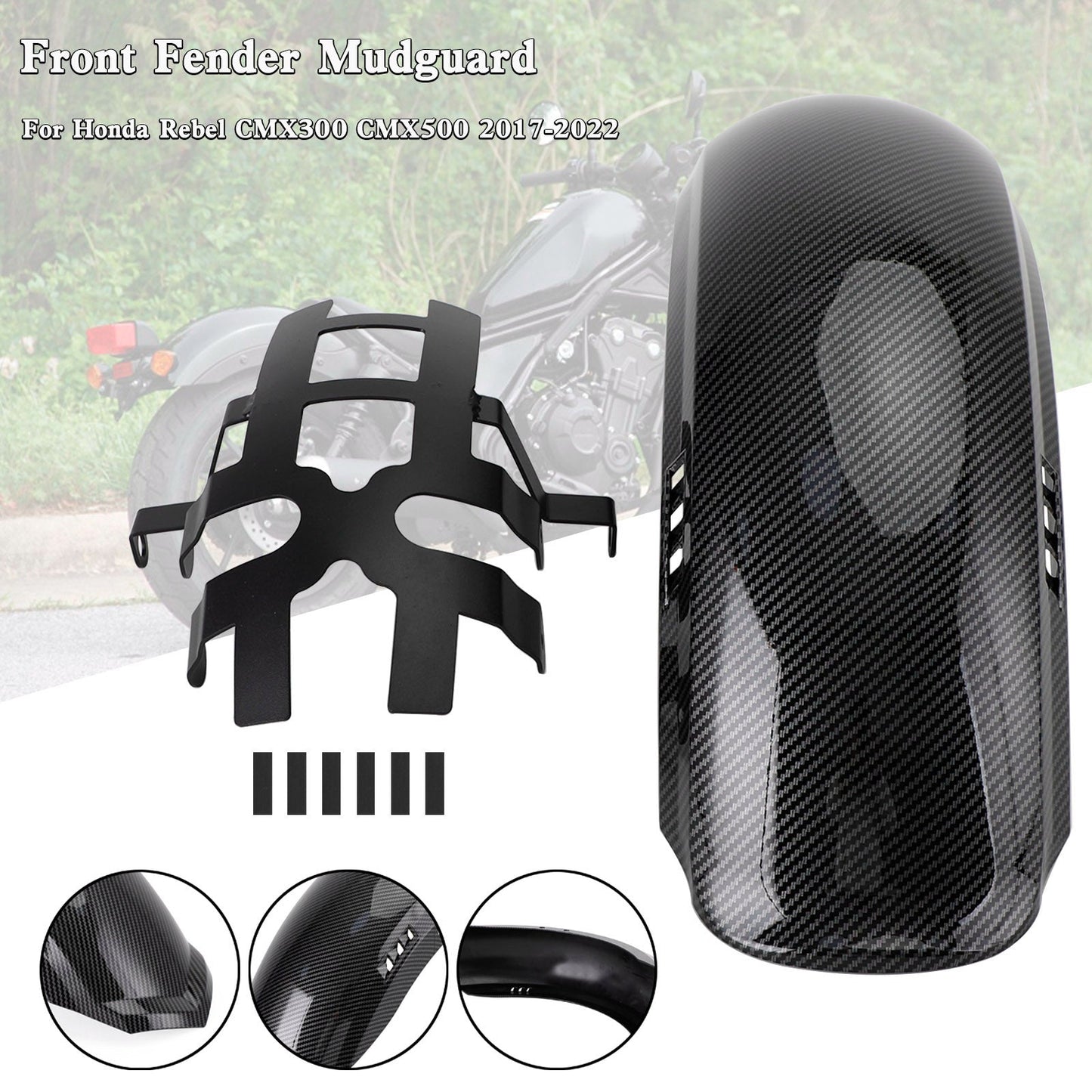 Front Fender Mudguard Fairing For For Honda Rebel CMX300 CMX500 2017-2022
