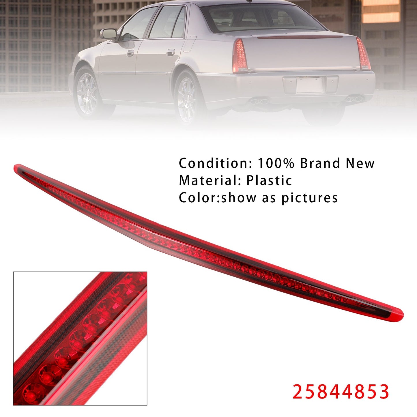 Troisième feu stop arrière à LED pour Cadillac DTS 2006-2011 (25844853)