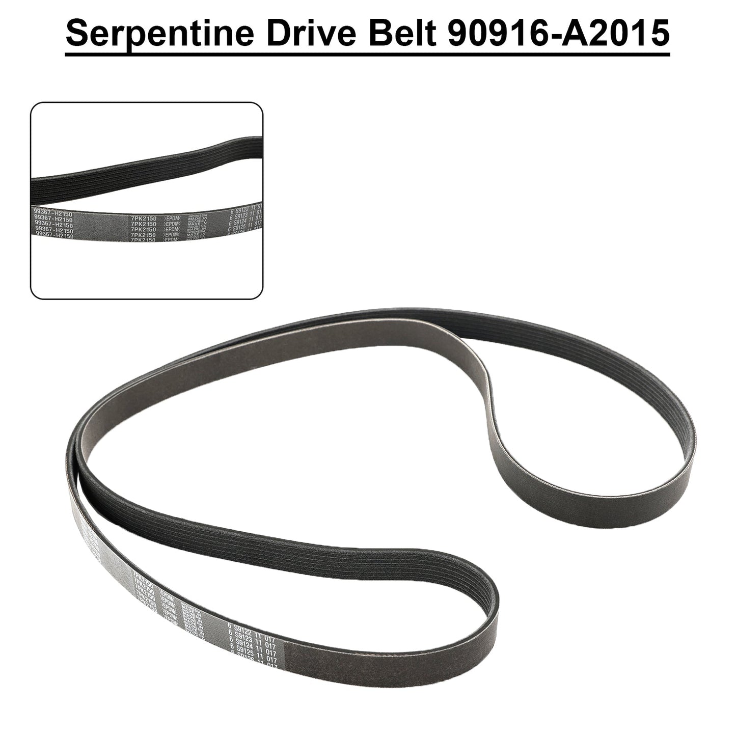 Correa trapezoidal serpentina del motor Toyota FJ Cruiser 2010-2014 90916-A2015 99367H2150 7PK2150