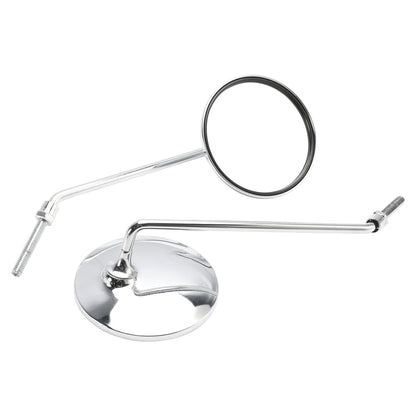 Honda C50 C65 C70 C90 C50M C65M C70M CT70 S90 CL90 CM91 CM90 CB100 CL100 CB125S 88120-086-812 Chrome Rearview Mirrors Left and Right M8x1.25