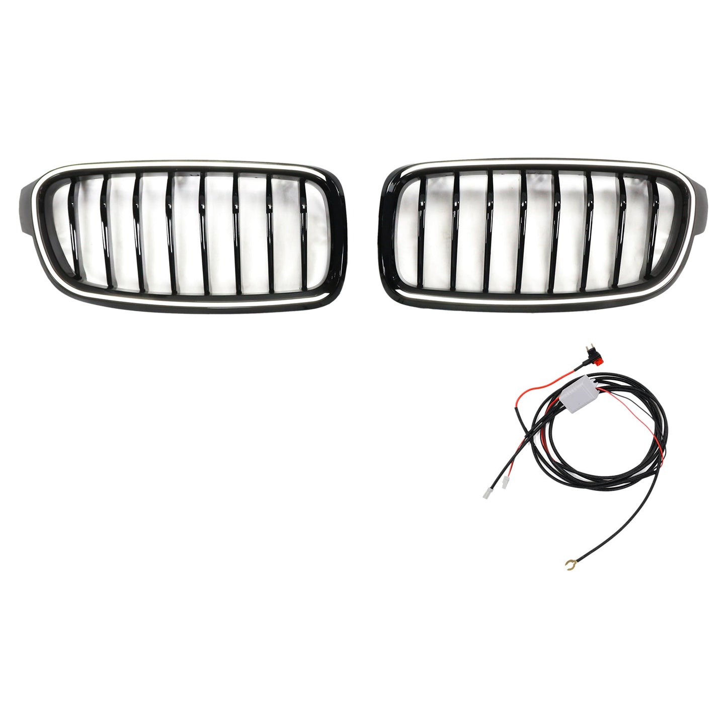 2012-2019 Gloss Black Front Kidney Grille Grill Fit BMW 3 Series F30 F31 F35