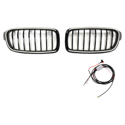 2012-2019 Gloss Black Front Kidney Grille Grill Fit BMW 3 Series F30 F31 F35