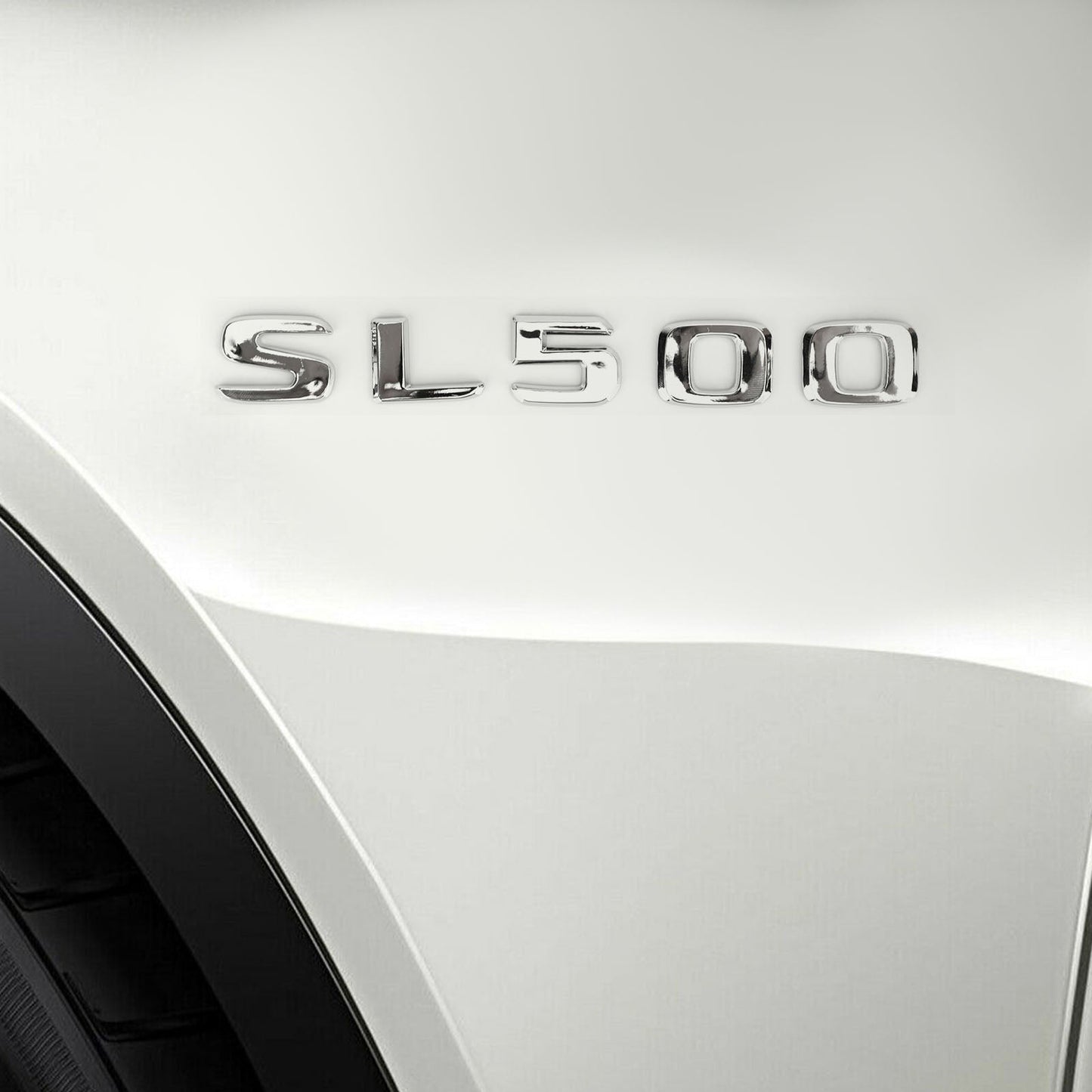 Emblème de coffre arrière chromé avec lettre SL 500 pour Mercedes R230 R231 SL SL500
