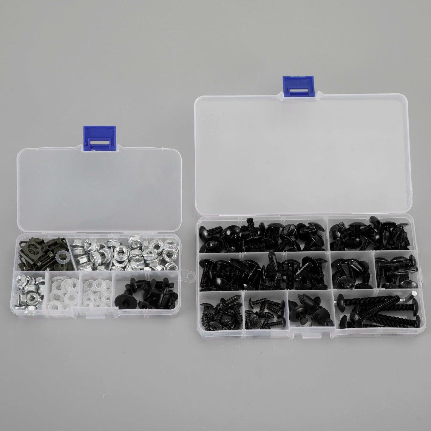 Kit de 232 piezas de repuesto de fijación de aluminio, tornillos, tuercas y arandelas para motocicleta.