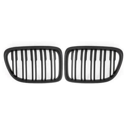 BMW 2009-2014 X1 SUV 51112993305 51112993306 Matt Black Dual Slats Front Hood Kidney Grill Grille