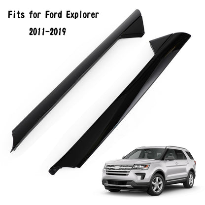 2011-2019 Ford Explorer Left+Right Pair Side Windshield Outer Trim Molding