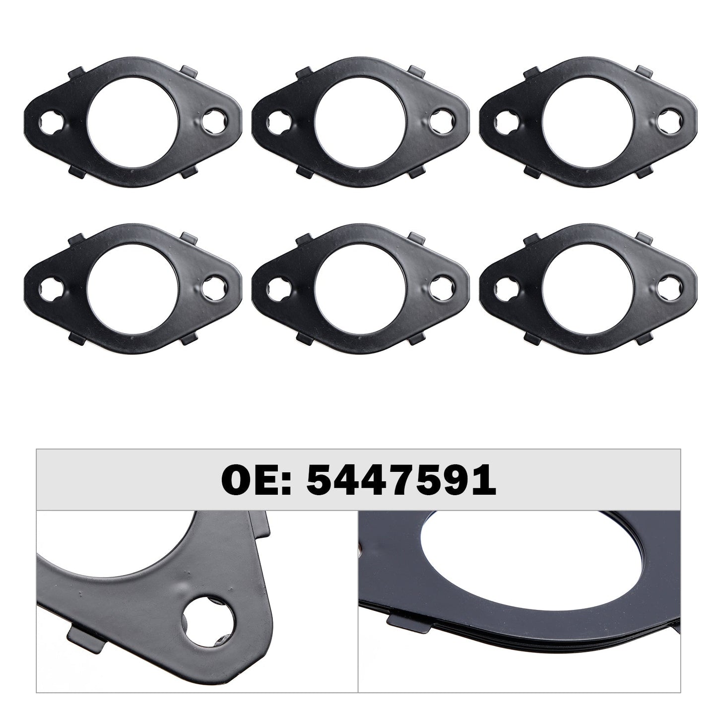 1998-2015 For Dodge Ram Cummins Turbo Diesel 2500 3500, 5.9L 6.7L 24V ISB ISBE Common Rail Engine 6x Exhaust Manifold Gasket 5447591 5266422