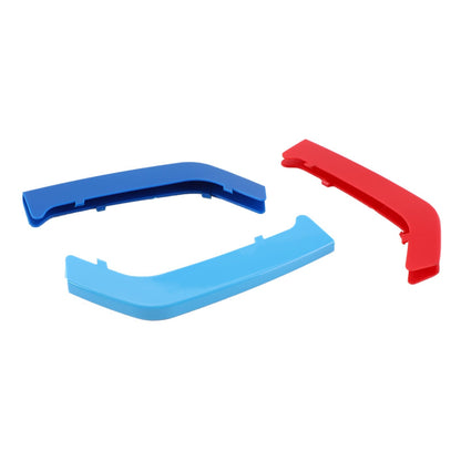 BMW 3 Series ( 8 Grilles One Side ) Tri-Colour Front Grille Grill Cover Strips Clip Trim