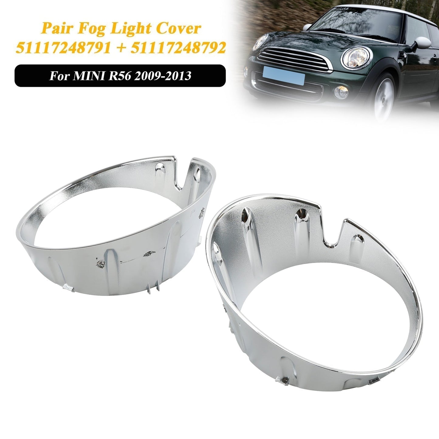 12/2010-04/2015 MINI Coupé R58 Cache-phare antibrouillard avant 51117248791 51117248792