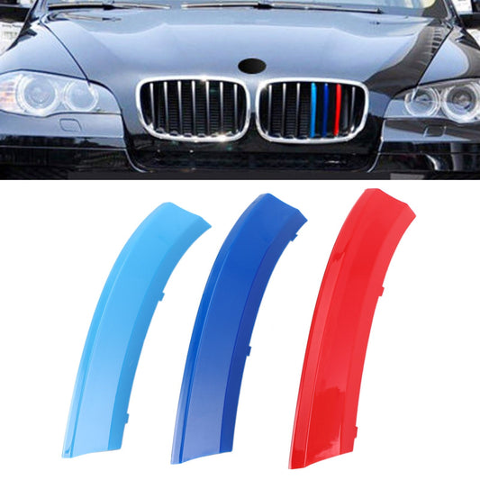 2008-2013 BMW X5 Tri-Colour Front Grille Grill Cover Strips Clip Trim