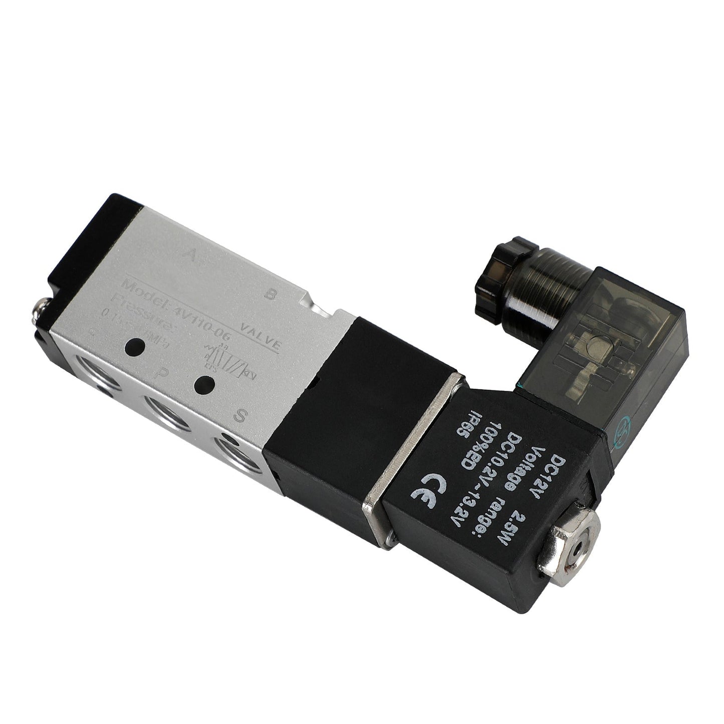 Válvula solenoide neumática eléctrica 4V110-06, 2 posiciones, 5 vías, PT 1/8", CA 220 V