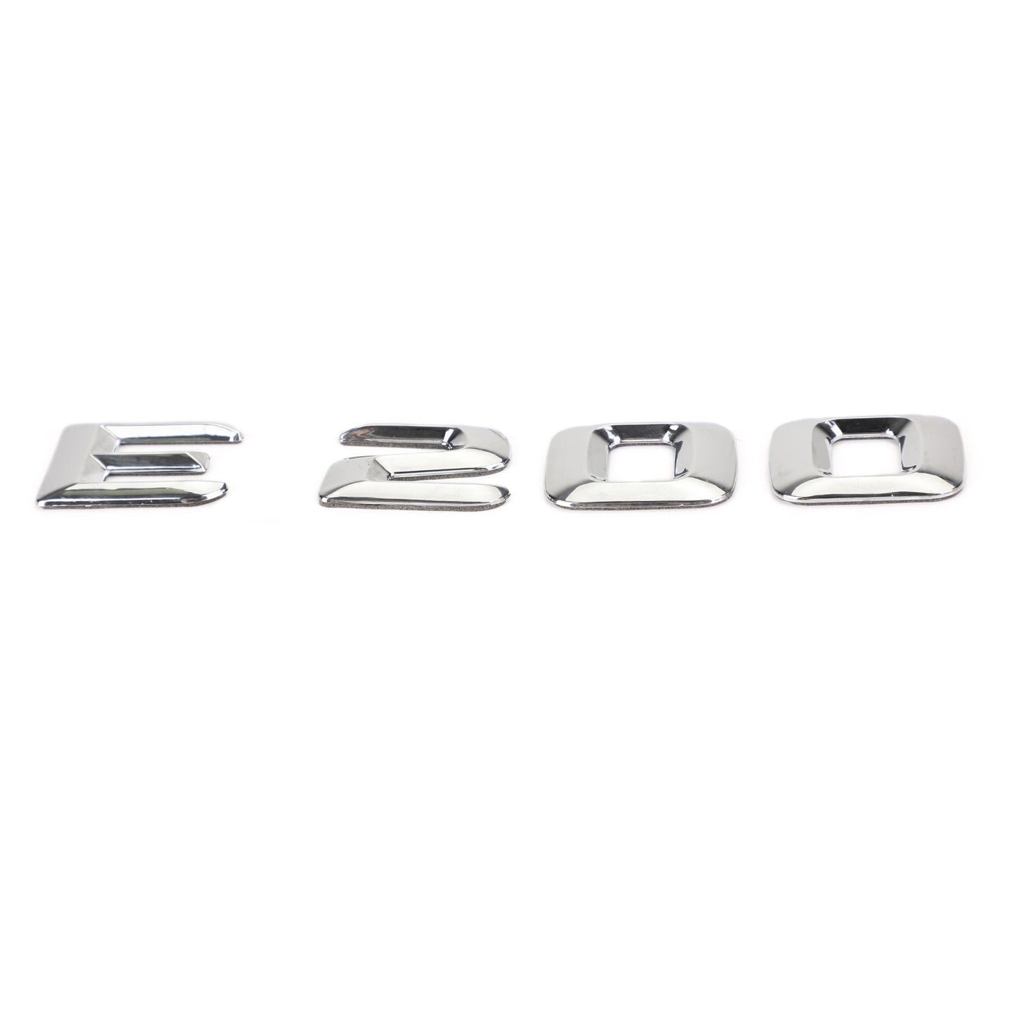 Emblème de coffre arrière, plaque signalétique, lettres et chiffres, compatible avec Mercedes E200, chromé