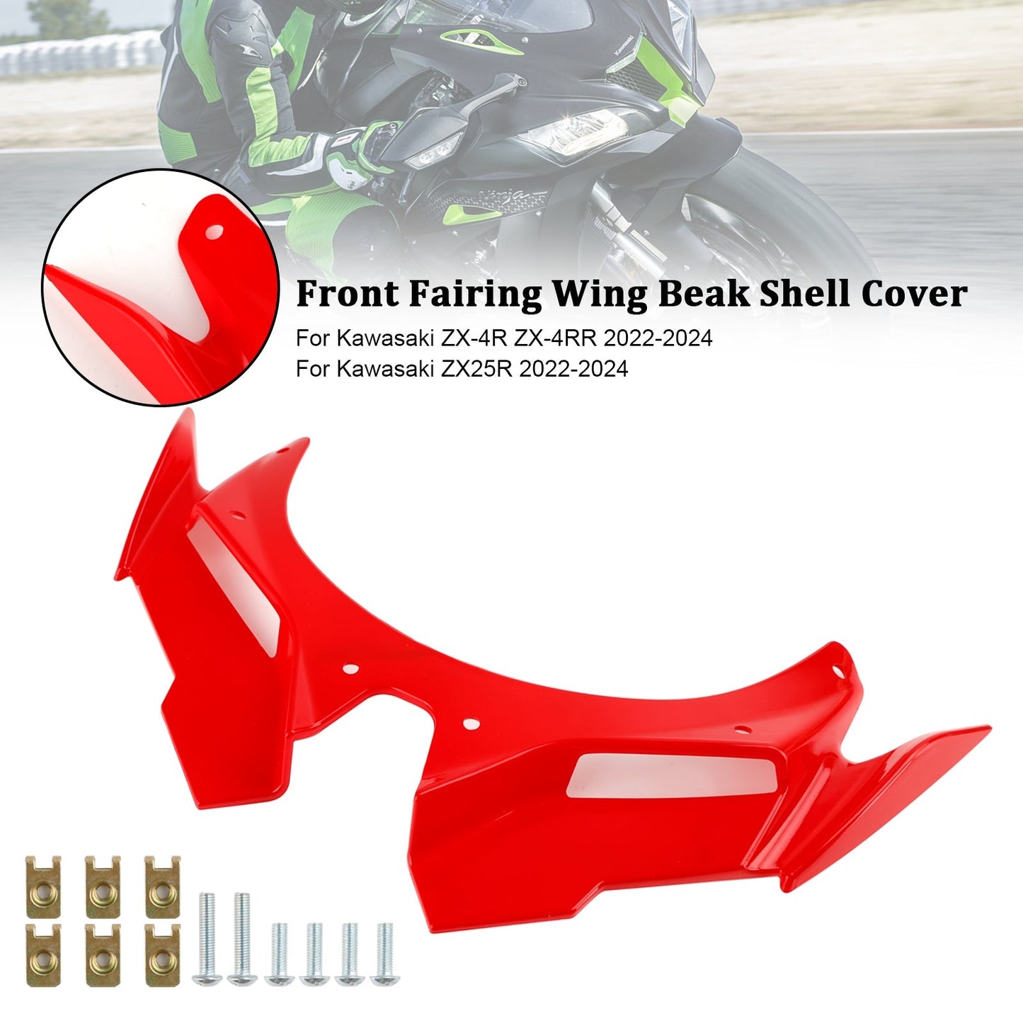 Coque de carénage avant pour Kawasaki ZX4R, ZX4RR, ZX25R 2022-2024