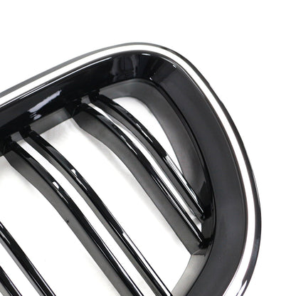 01.2009-10.2016 BMW 5 Series F10 Kidney Bumper Grille Grill Gloss Black 51137203649 51137203650