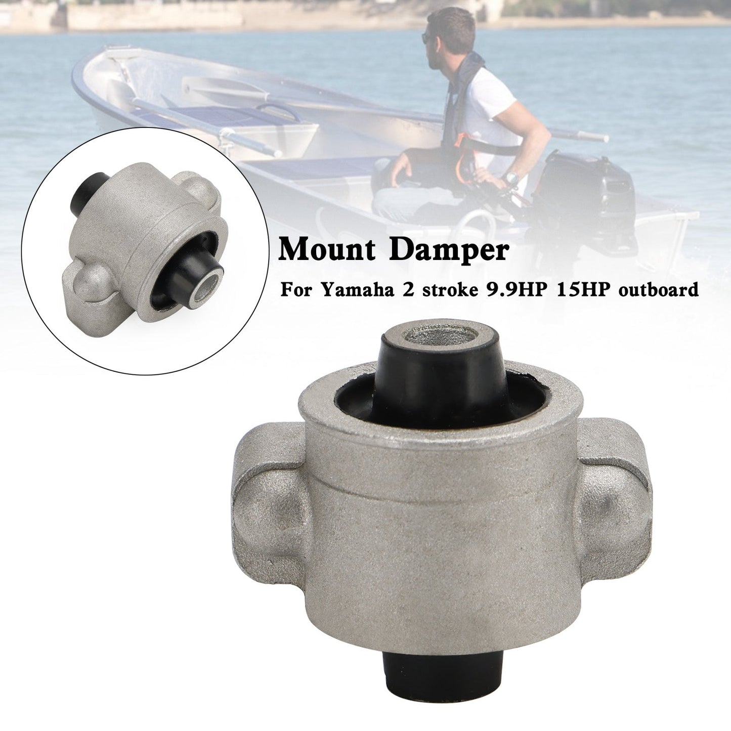 Amortiguador de montaje lateral superior 682-44514-01-94 para motor fueraborda YAMAHA de 2 tiempos, 9,9 HP y 15 HP