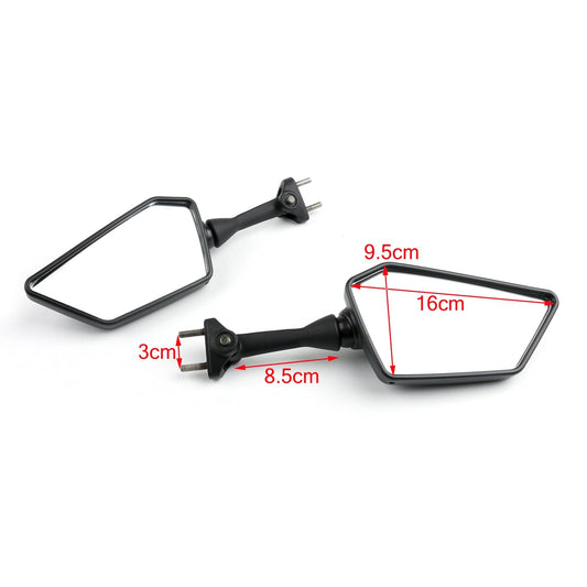 Rétroviseurs gauche/droit noirs pour Kawasaki Ninja 250R EX250 2008-2013