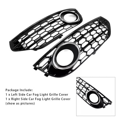 2010-2015 Audi A4 Allroad B8 Chrome Front Bumper Honeycomb Fog Grille Cover