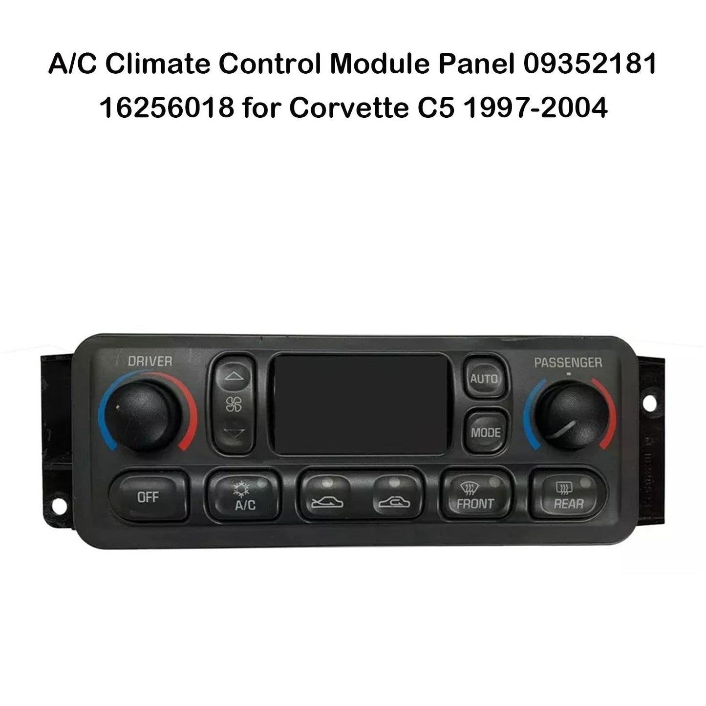 1997-2004 Chevrolet Corvette C5 A/C Climate Control Module Panel 09352181 16256018