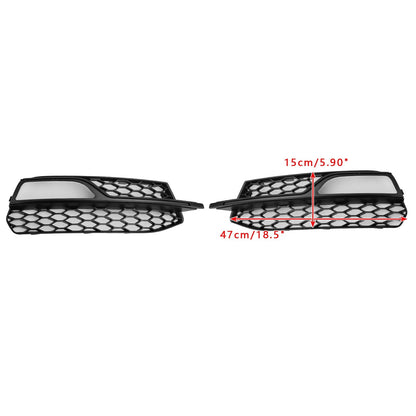2013-2016 Audi A3 S-Line 8V3807681G 8V3807682G Front Lower Bumper Fog Light Cover Grille