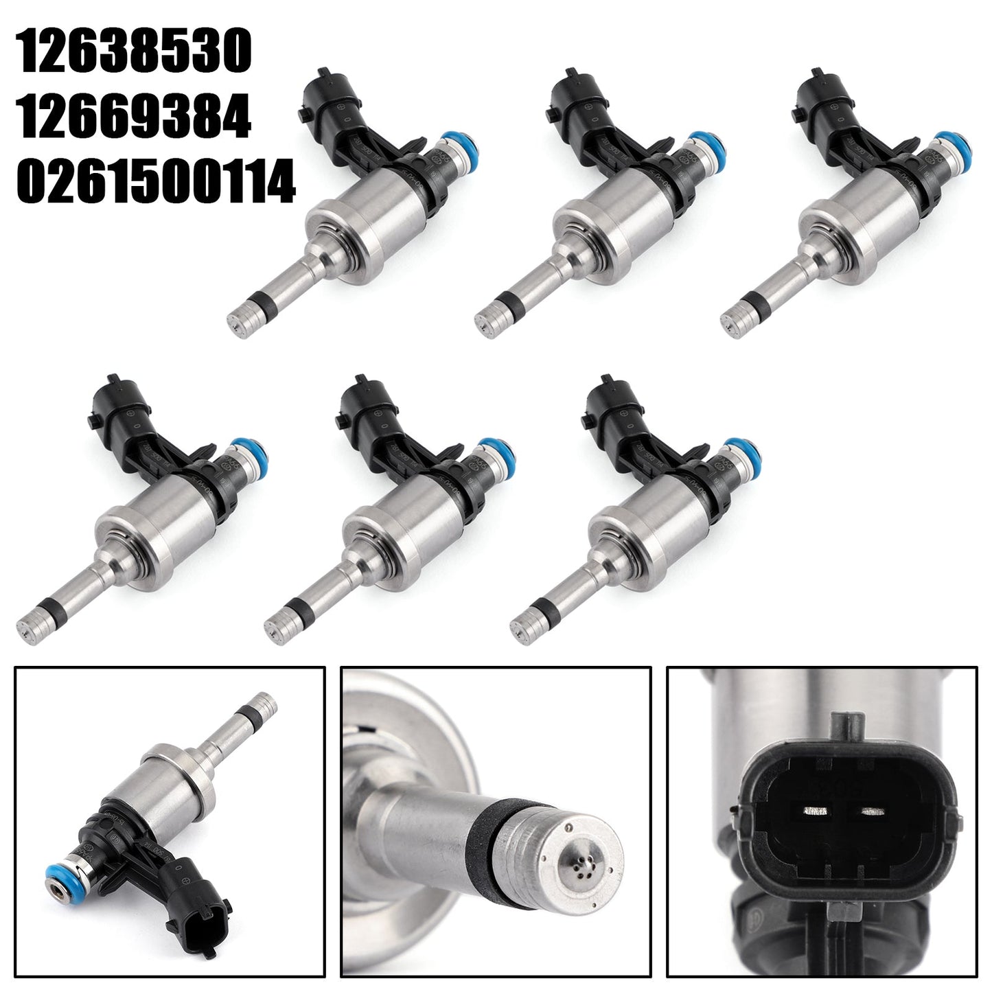 2009-2010 Saturn Outlook 3.6L V6 6PCS Fuel Injectors 12638530 12632255 12611545