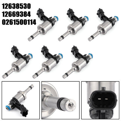 6PCS Fuel Injectors 12638530 Fit Chevrolet Camaro Traverse Fit GMC Acadia CTS