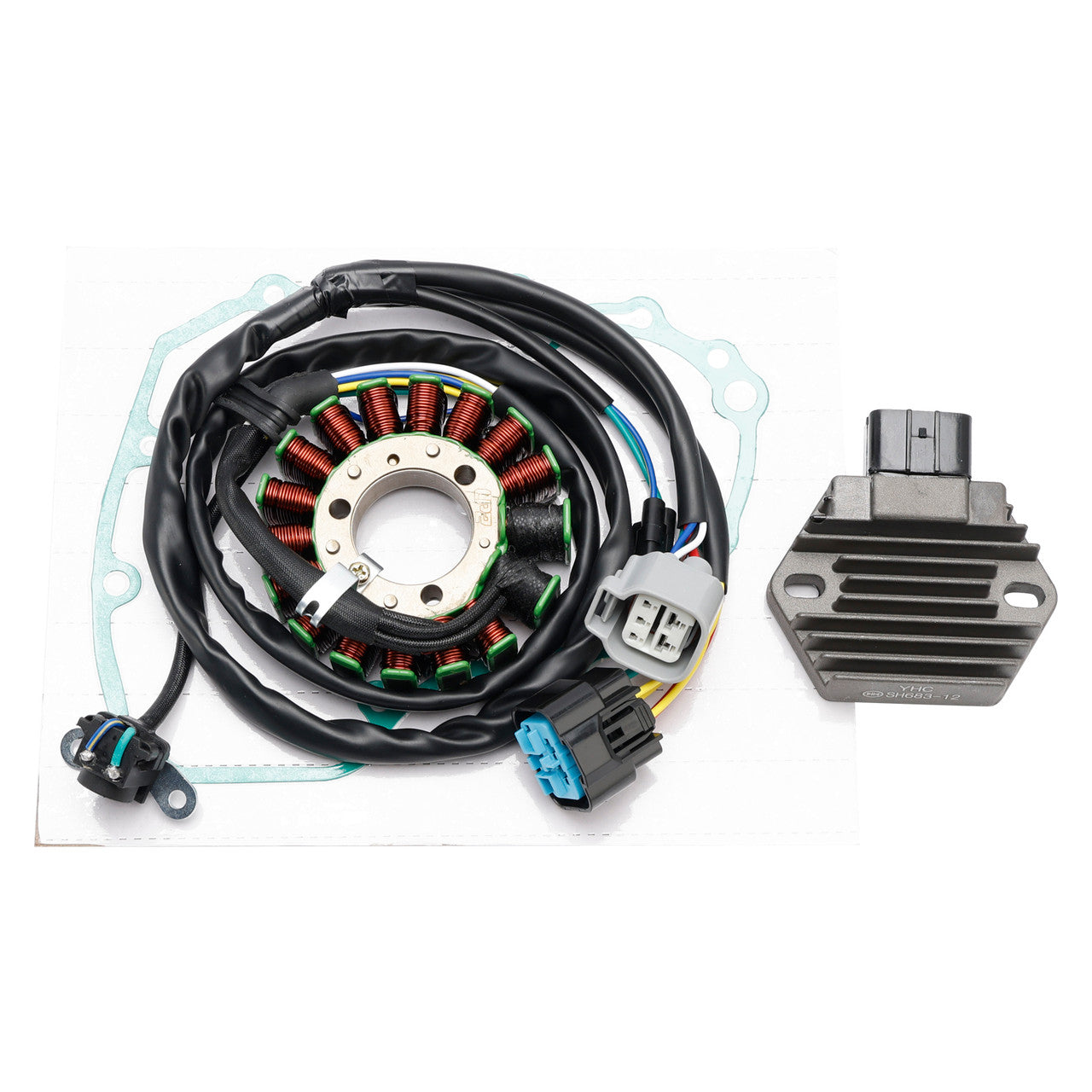 2006-09 Honda TRX450R TRX450ER Magneto Coil Stator+Voltage Regulator+Gasket Assy 31120-HP1-601 31600-KTB-003
