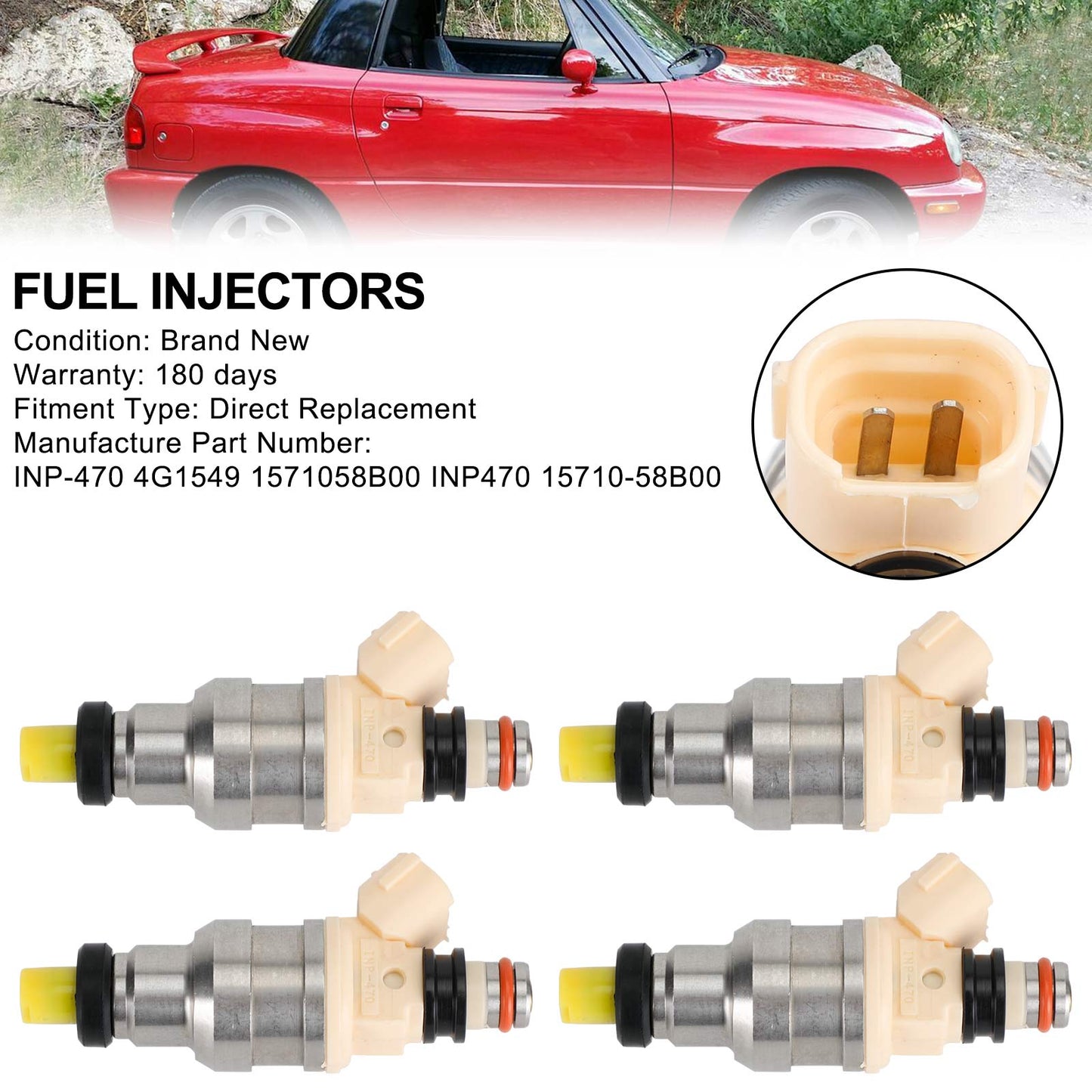 Injecteurs de carburant 4G1549 1571058B00 INP470 pour Chevrolet Tracker 1998