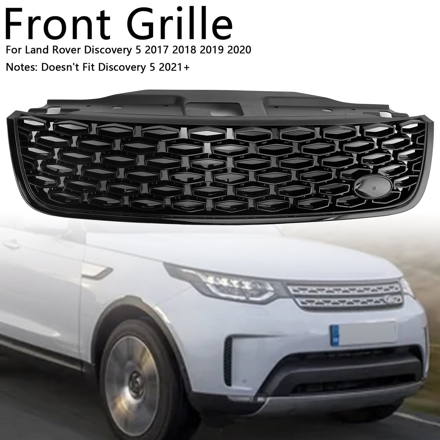 2017-2020 Land Rover Discovery 5 L462 Dynamic Style Front Grille Black