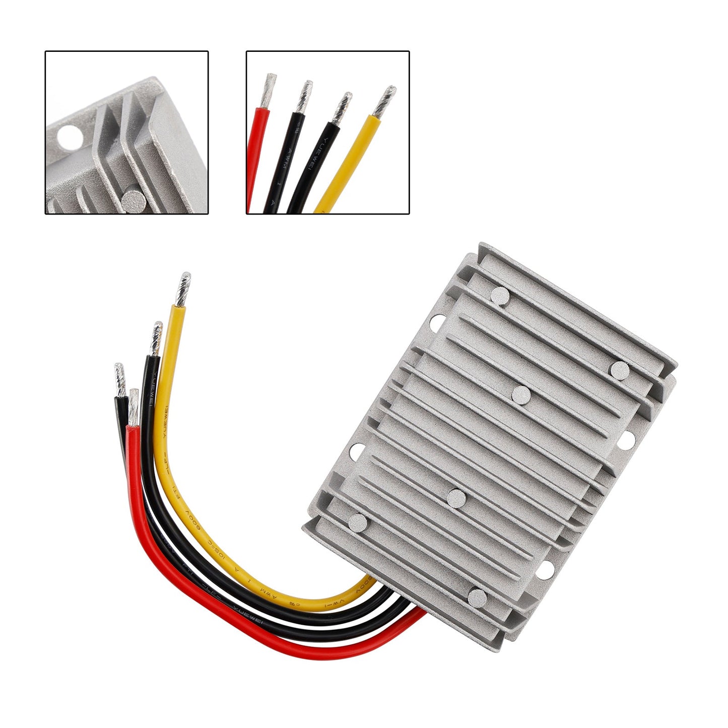 Regulador convertidor CC/CC impermeable de 12 V/24 V a 36 V, 6 A y 216 W