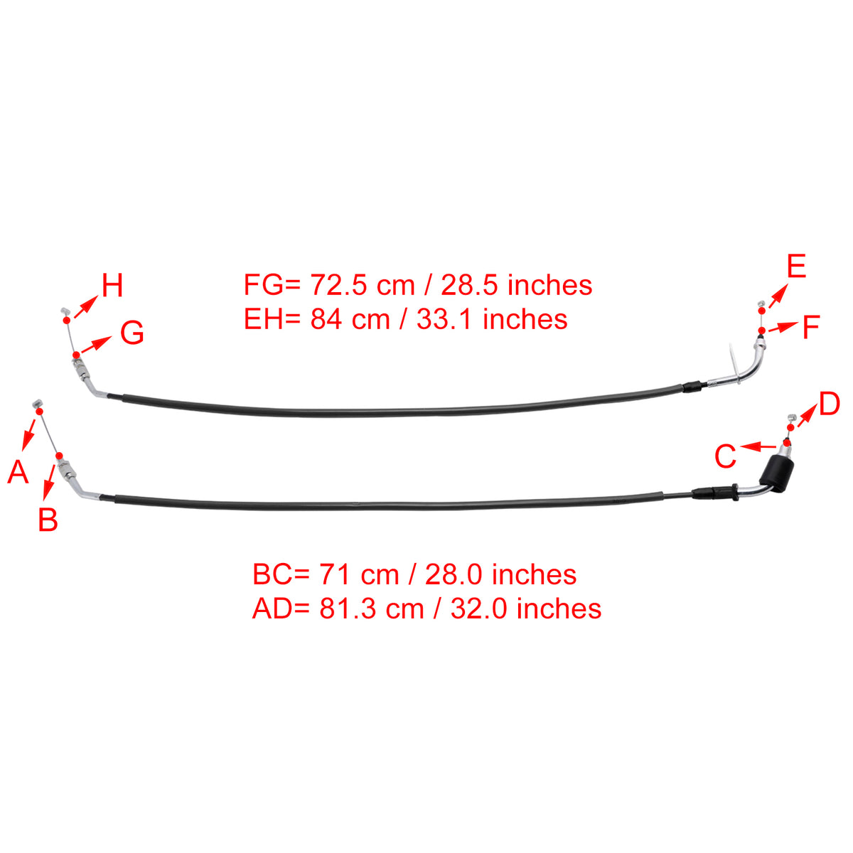 2011-2023 GSXR600 GSXR750 Suzuki Throttle Cable Wire Black