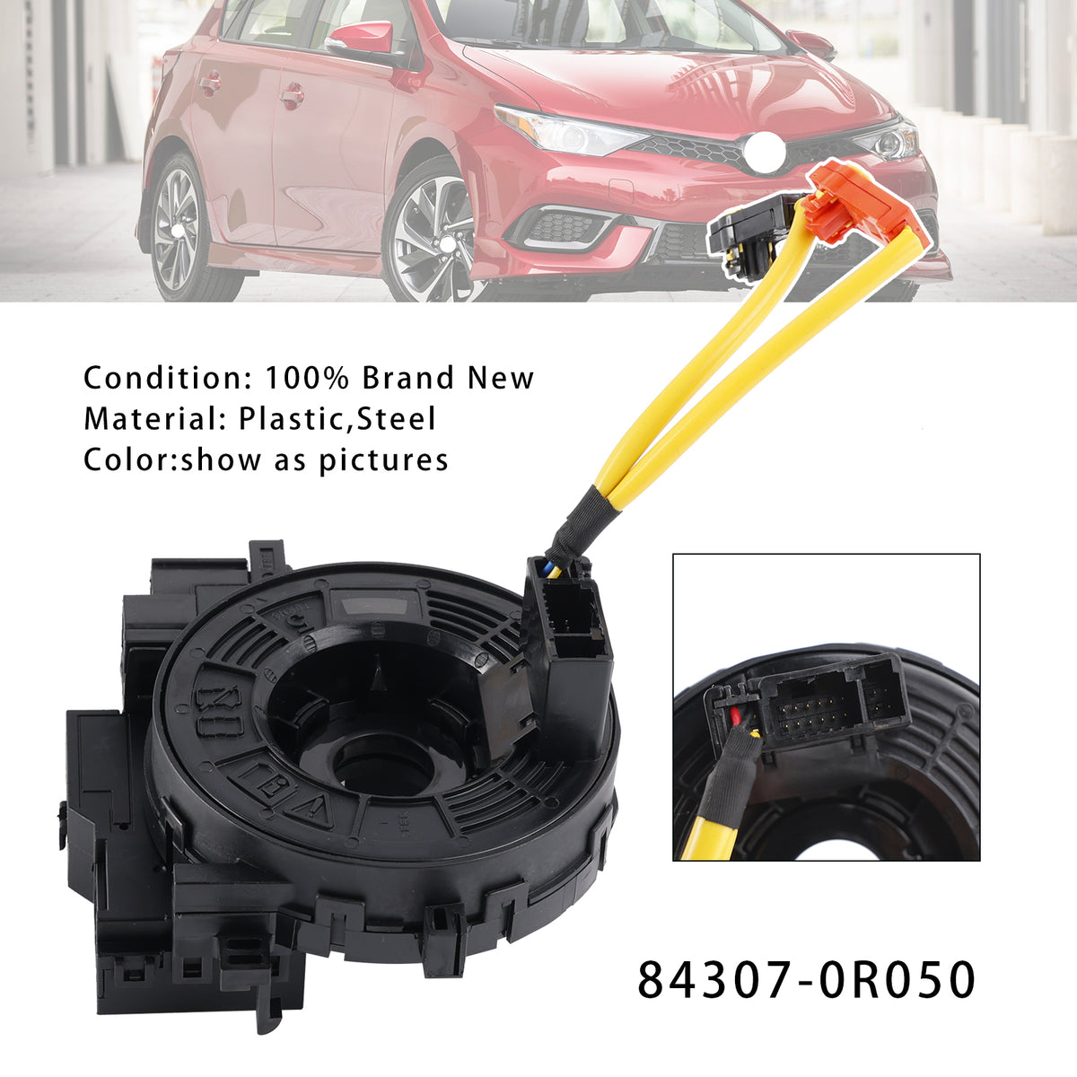 Corolla iM RAV4 Tacoma 84307-0R050 Clock Spring W/ Angle Sensor