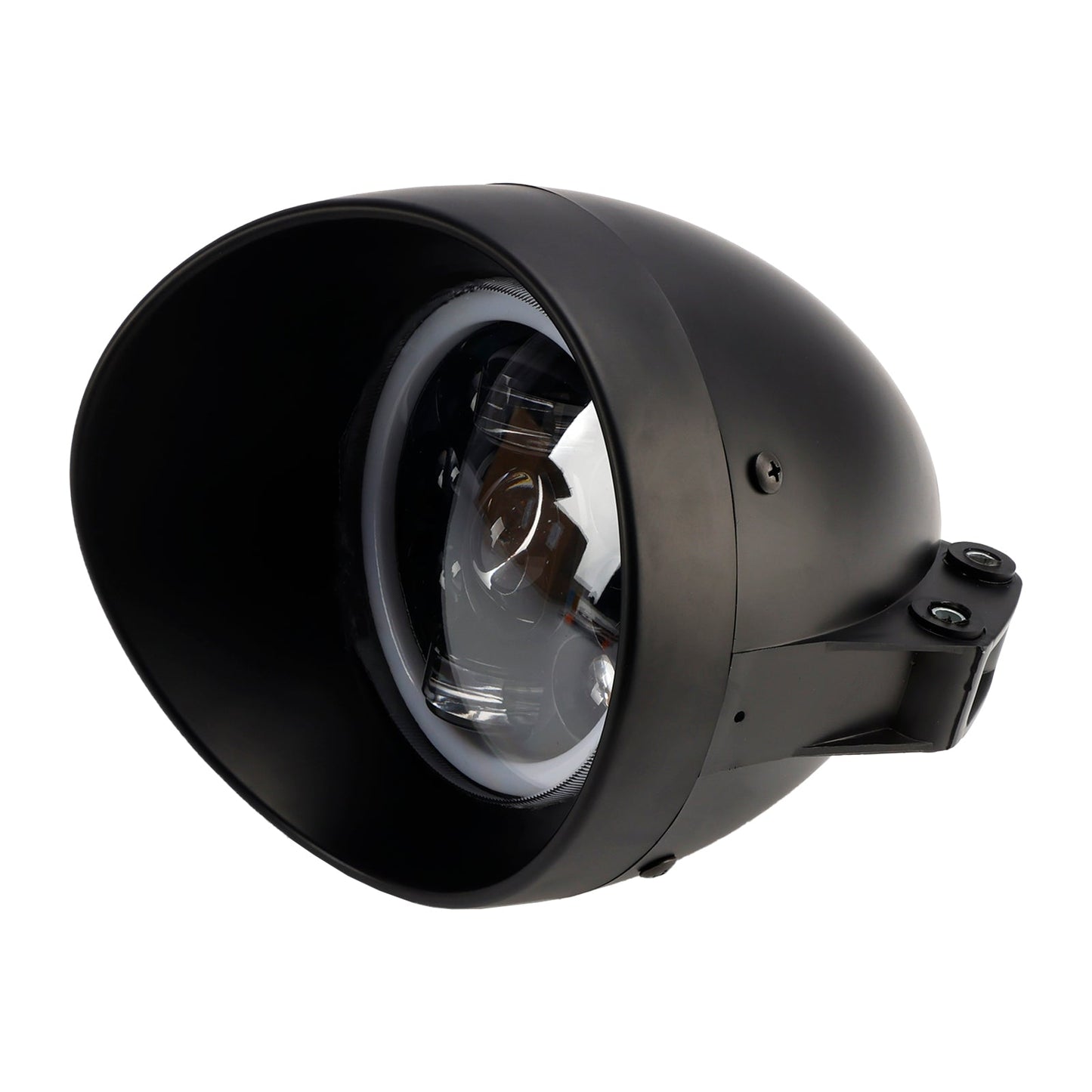 9-Bulbs Beam Headlight Fog Lamp Custom Fits Black For Racer Bobber Chopper