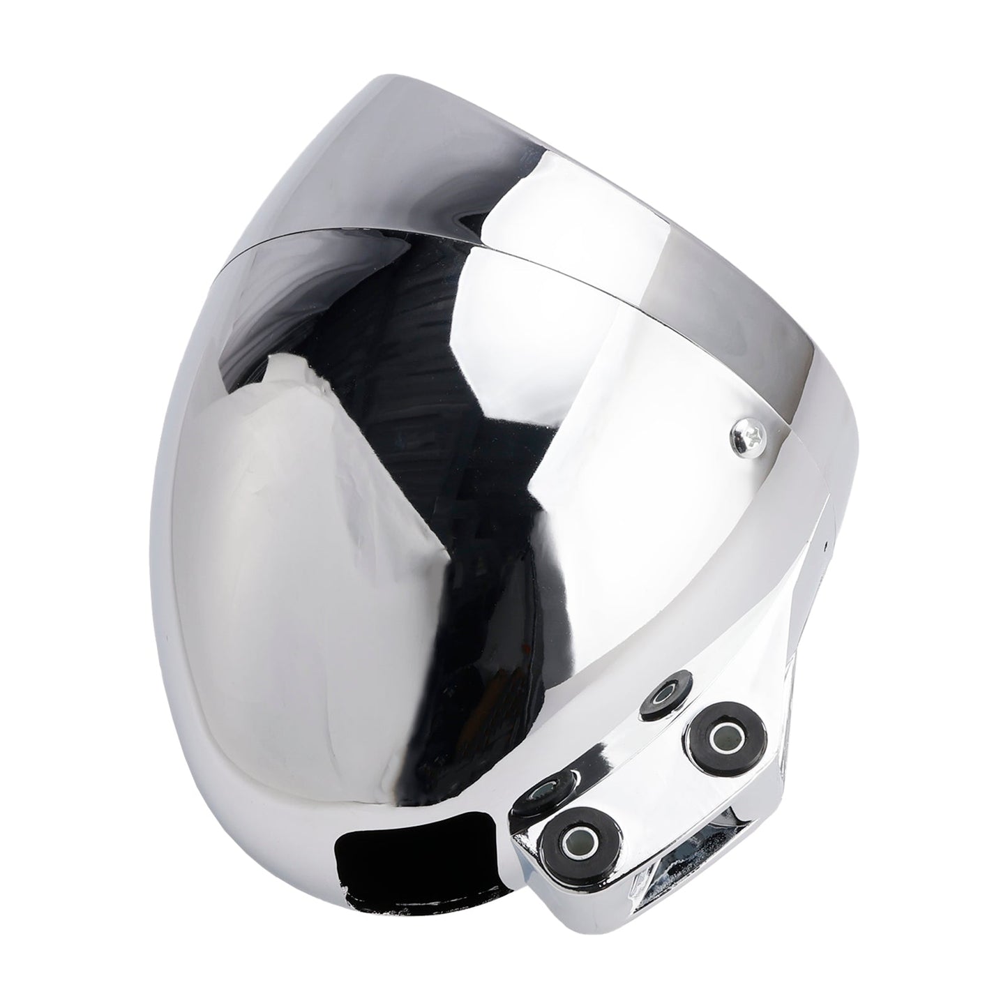 Motorcycle Beam Headlight Fog Lamp Custom Fits Chrome For Racer Bobber Chopper