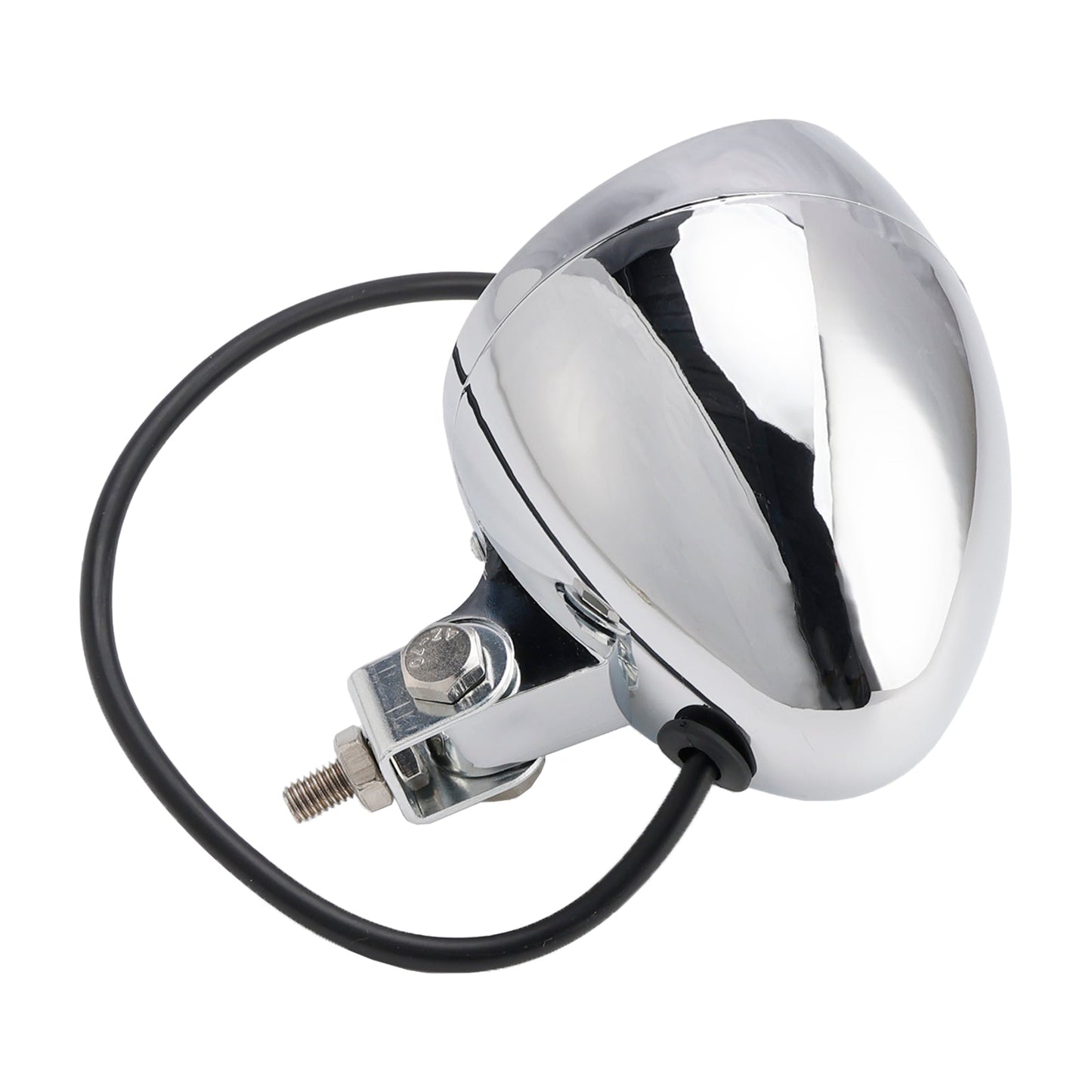 Racer Bobber Chopper Motorcycle Beam Headlight Fog Lamp Custom Chrome