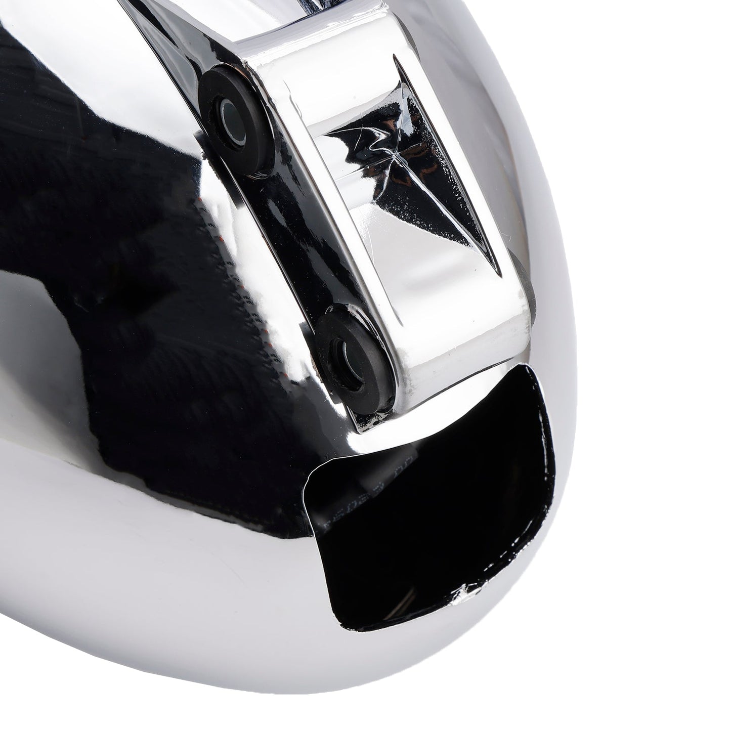 Chrome Motorcycle Beam Headlight Fog Lamp Custom Fits For Racer Bobber Chopper