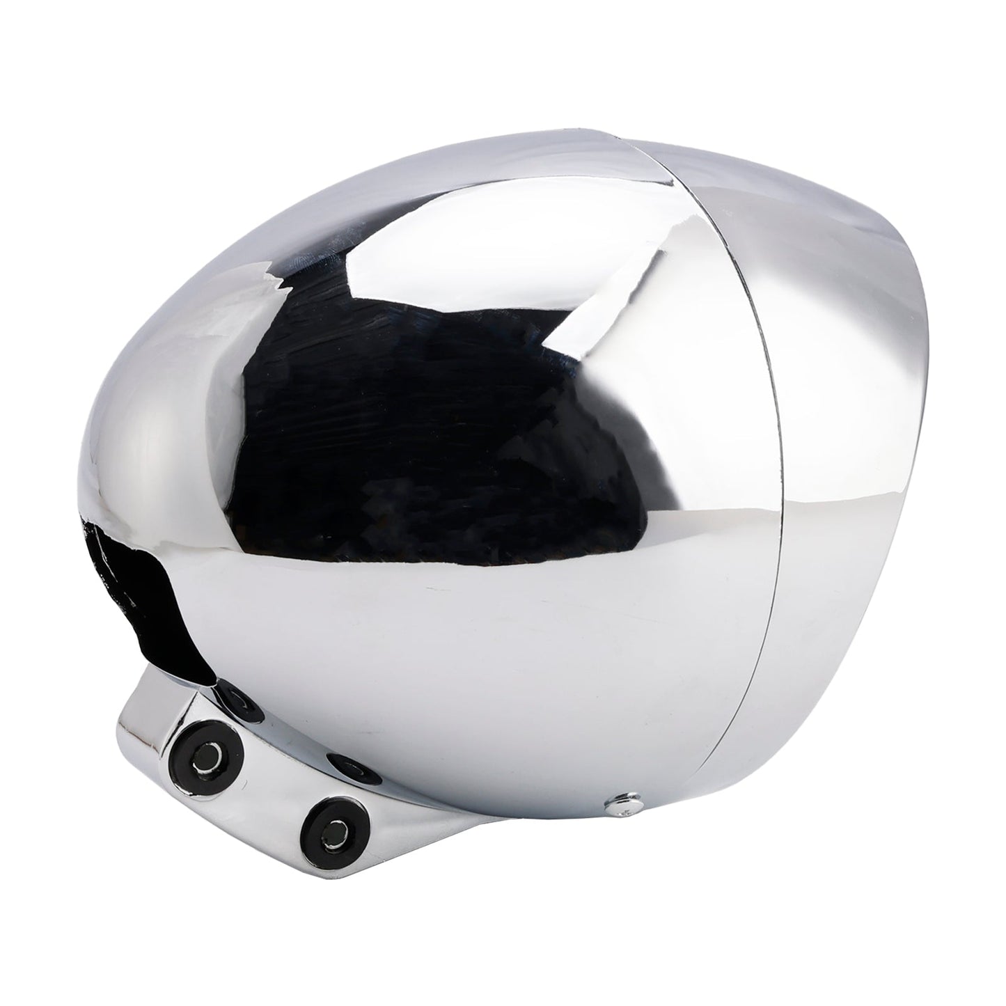 Racer Bobber Chrome Black Multifunctional Beam Headlight Fog Lamp Custom