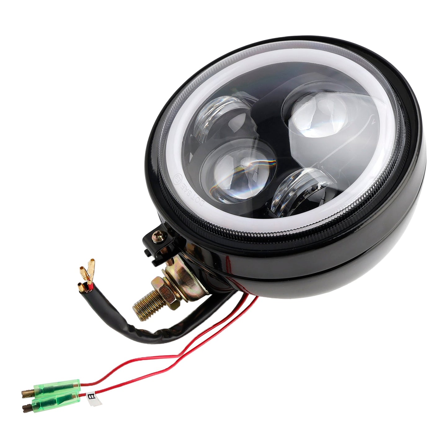 Racer Bobber Chopper DC 12V Motorcycle Beam Headlight Fog Lamp Custom