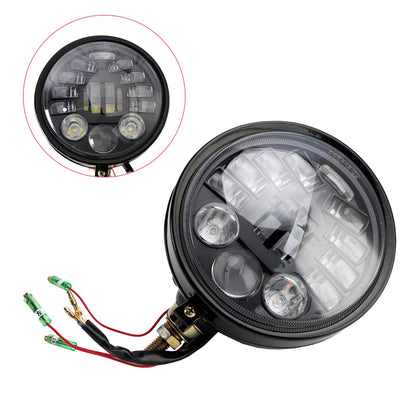 Racer Bobber Chopper DC 12V Multifunctional Beam Headlight Fog Lamp Custom