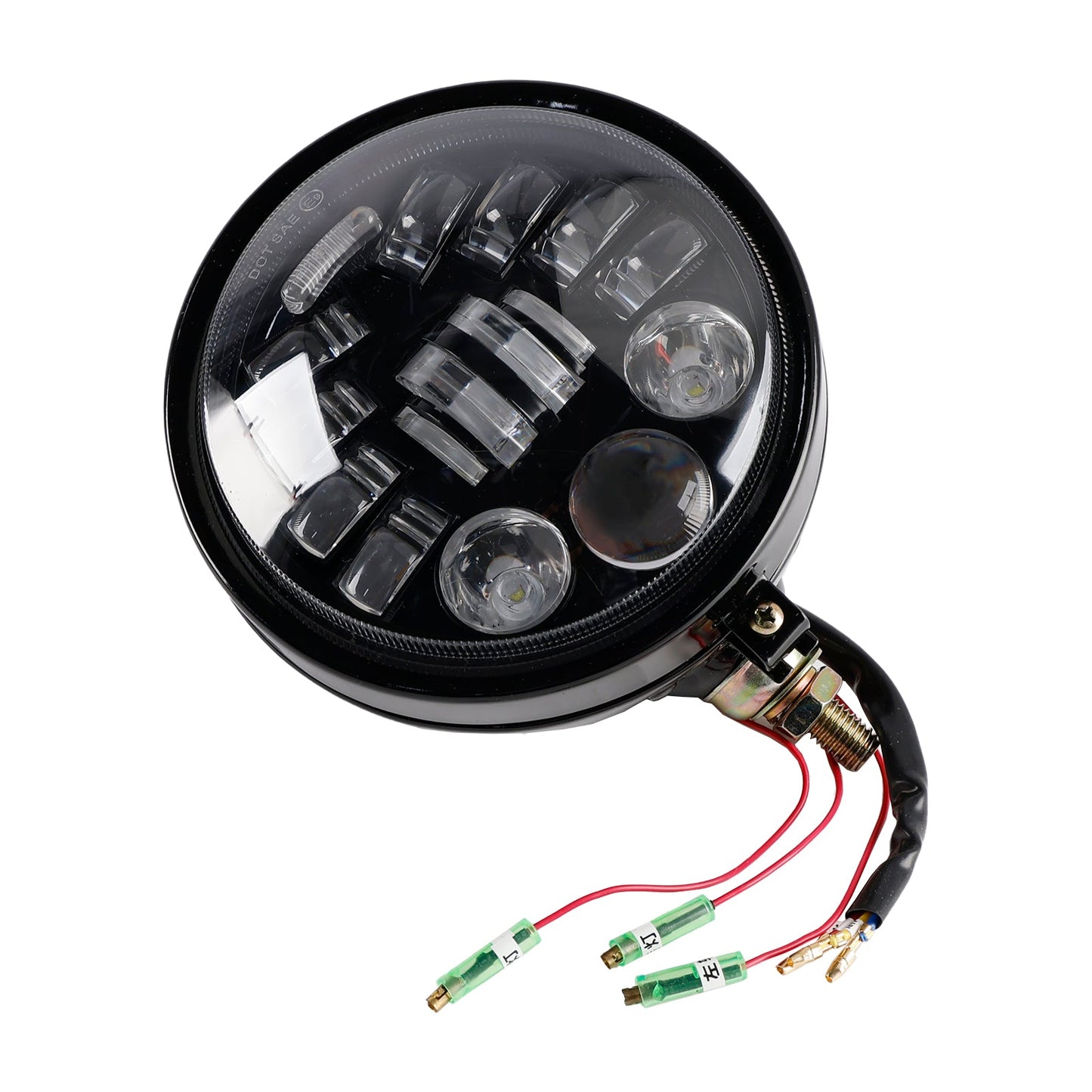 Racer Bobber Chopper DC 12V Multifunctional Beam Headlight Fog Lamp Custom