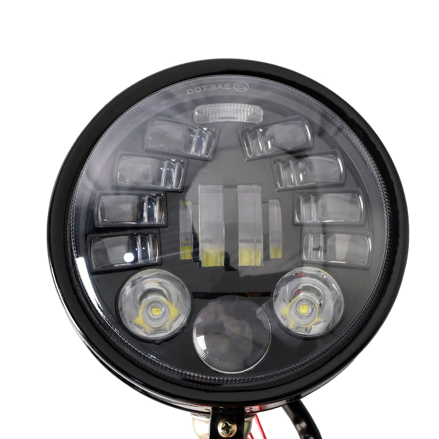 Racer Bobber Chopper DC 12V Multifunctional Beam Headlight Fog Lamp Custom